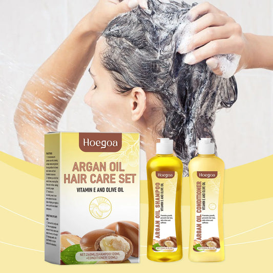 HOEGO Argan Oil Shampoo and Conditioner Set for Damaged Hair