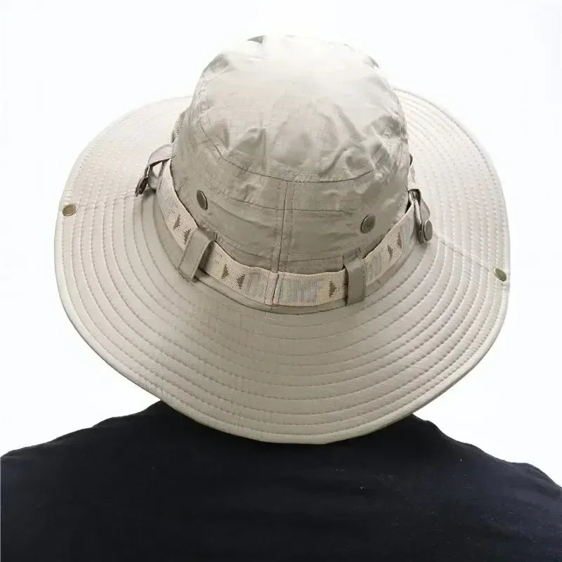 Outdoor UV Protection Wide Brim Bucket Hat for Hiking