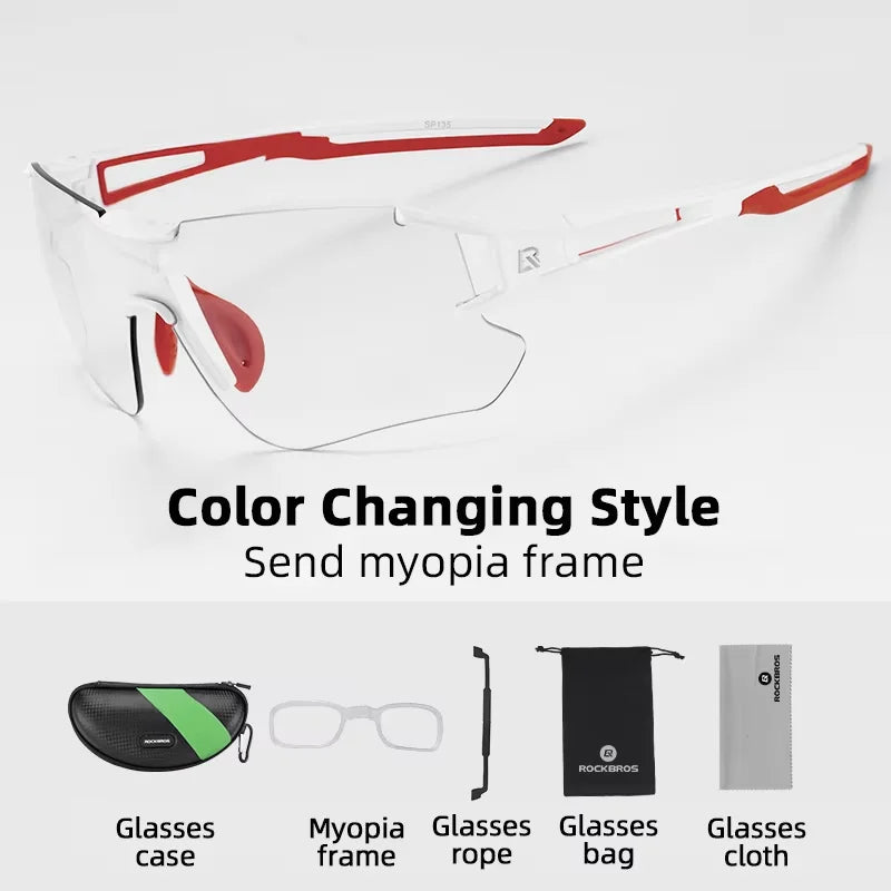 RockBros Photochromic Cycling Sunglasses UV400 Unisex Outdoors