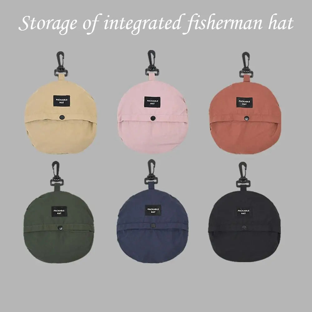 NONECN Summer Sun Protection Waterproof Panama Hat With Storage Bag