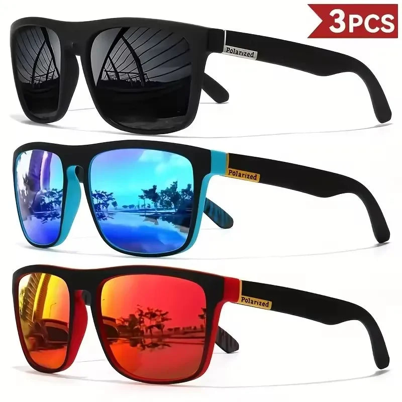 Polarized UV400 Sunglasses Square Frame Metal Eyewear For Men Women