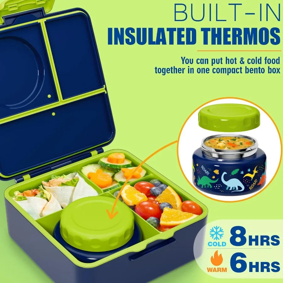 Kids Bento Lunch Box Thermos Leakproof BPA Free Insulated Jar