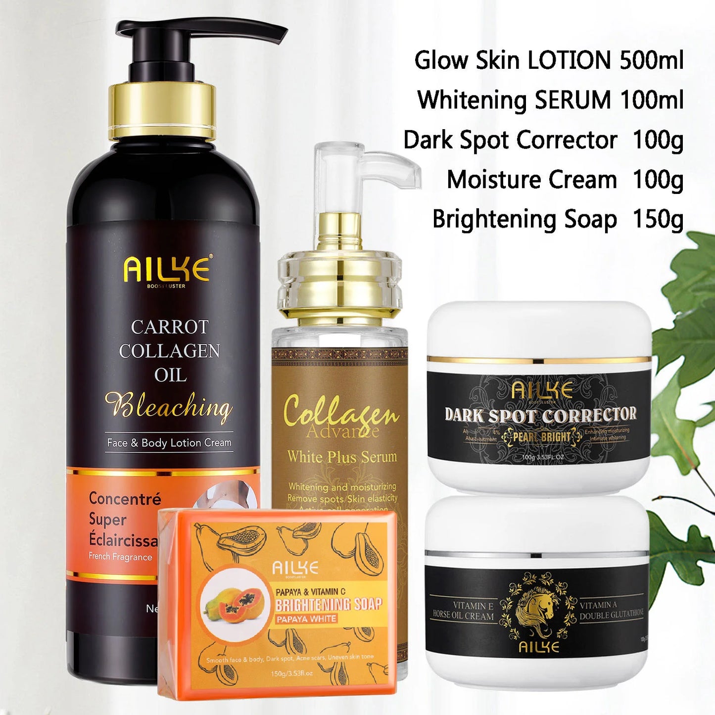 AILKE Collagen 5 in 1 Skincare Kit for Radiant Skin