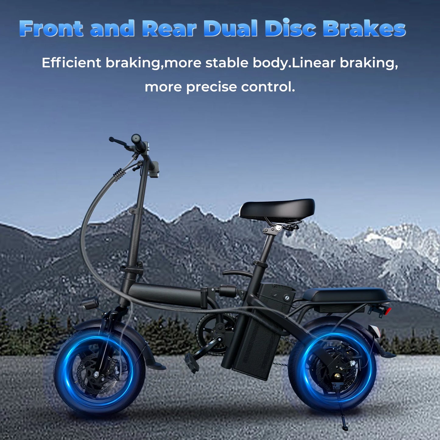 LELEKUAI 500W Folding Electric Bike With 48V Removable Battery