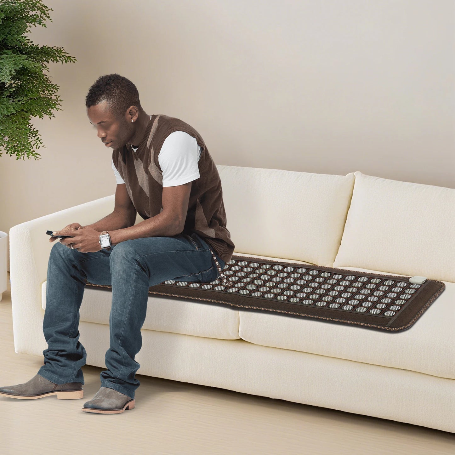 100W 110V Natural Infrared Jade Heating Pad With Controller