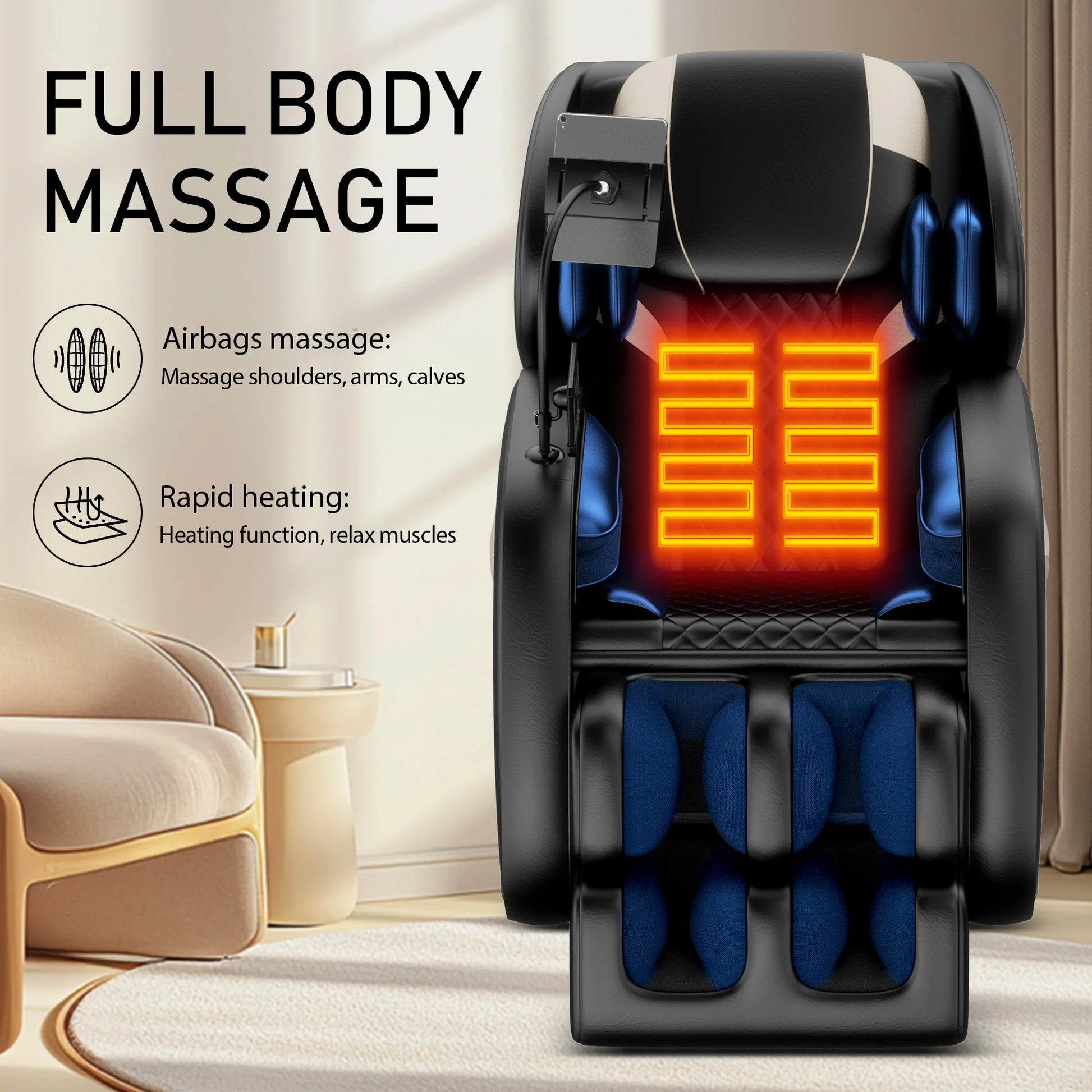 zero gravity full body massage chair with foot roller