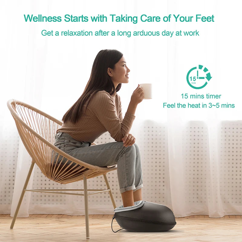 Medcursor Shiatsu Foot Massager With Heat Roller For Pain Relief