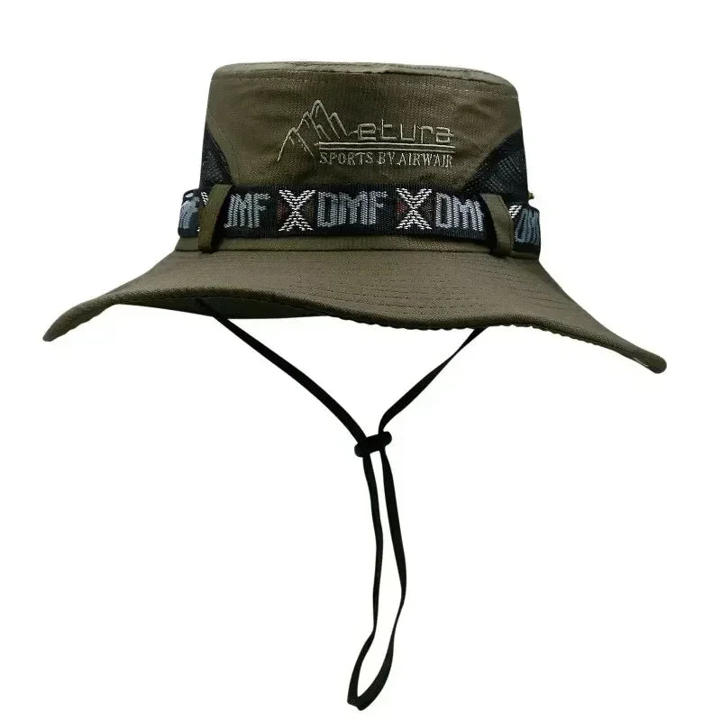 Outdoor UV Protection Wide Brim Bucket Hat for Hiking