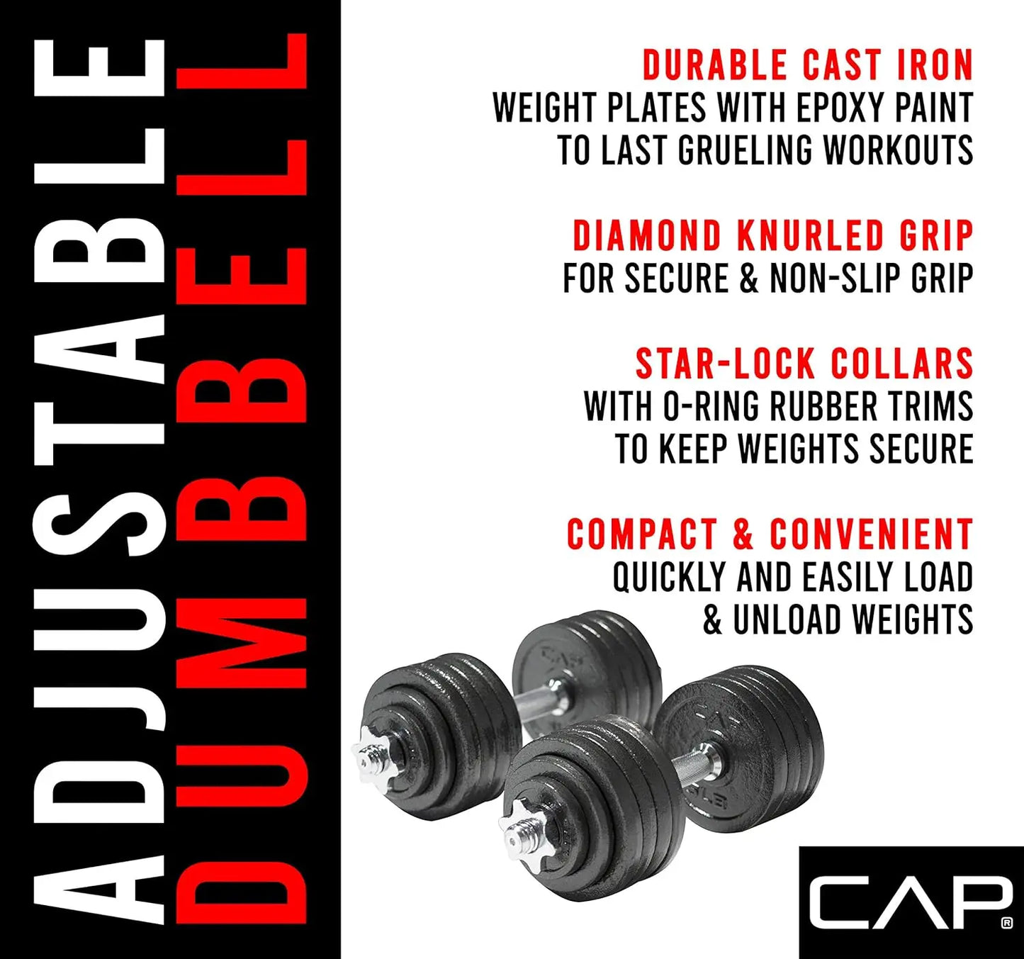 Adjustable Dumbbell Set With Multiple Weight Options For Home Gym