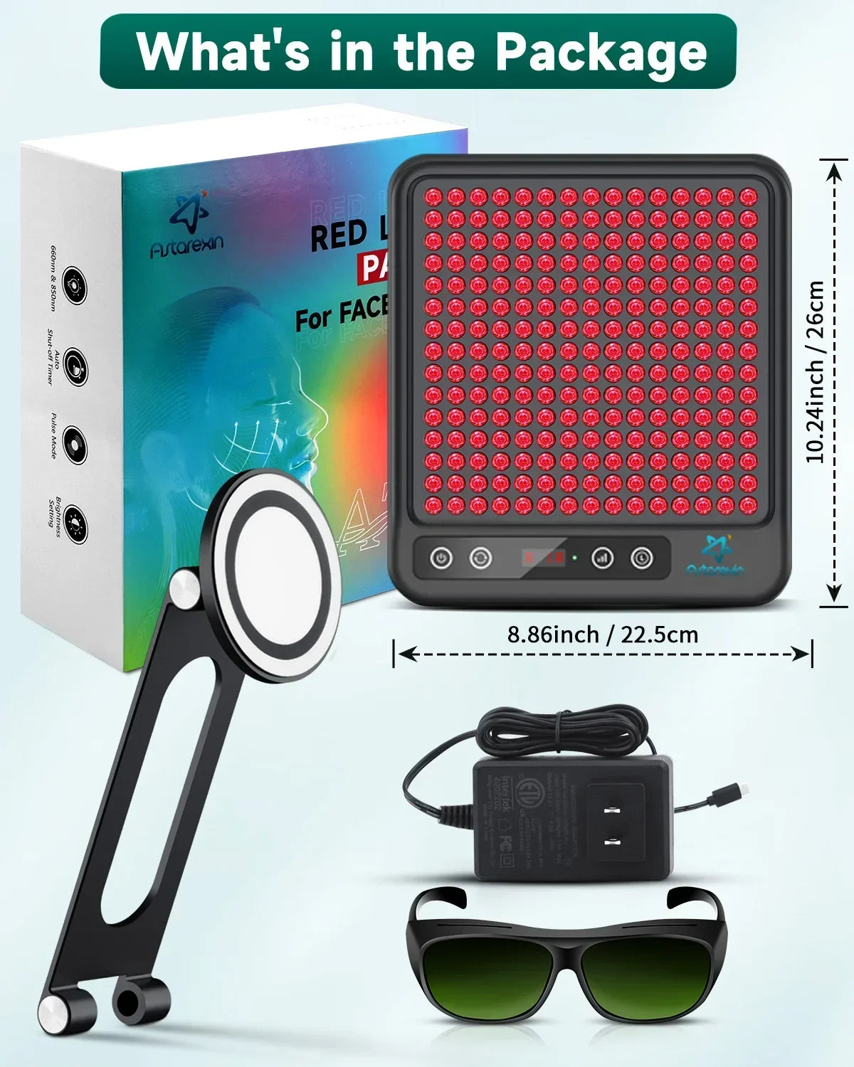 Astarexin Light Therapy Panel For Facial Anti Inflammatory Skin Care