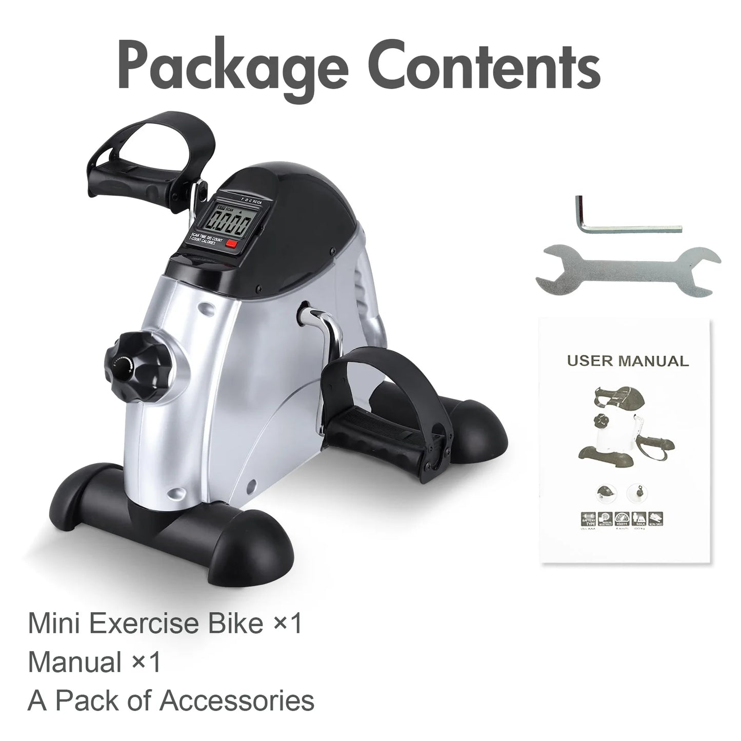 Mini Under Desk Pedal Exerciser For Leg Arm And Knee