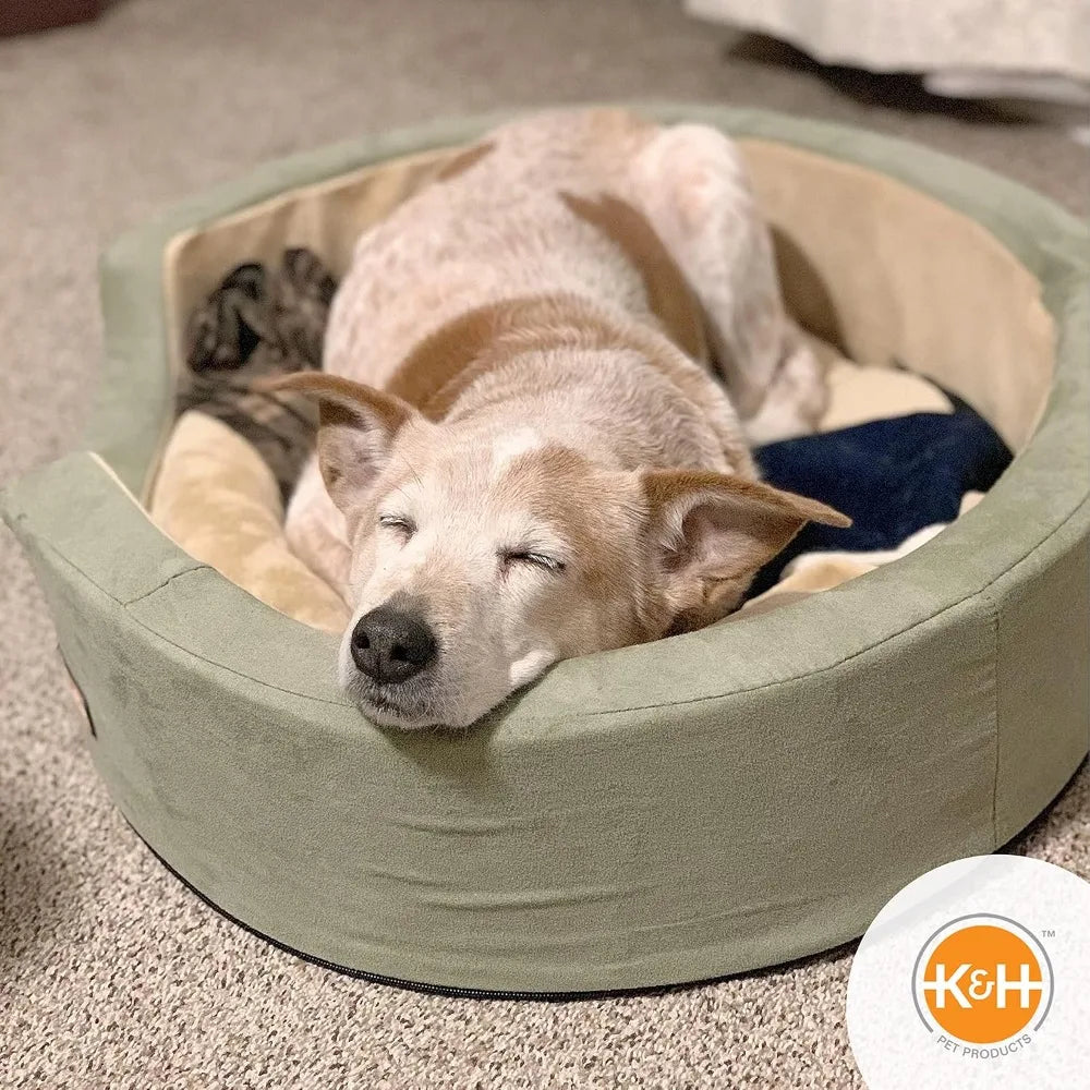 K&H Pet Products Indoor Heated Dog Bed Thermo Snuggly Sleeper