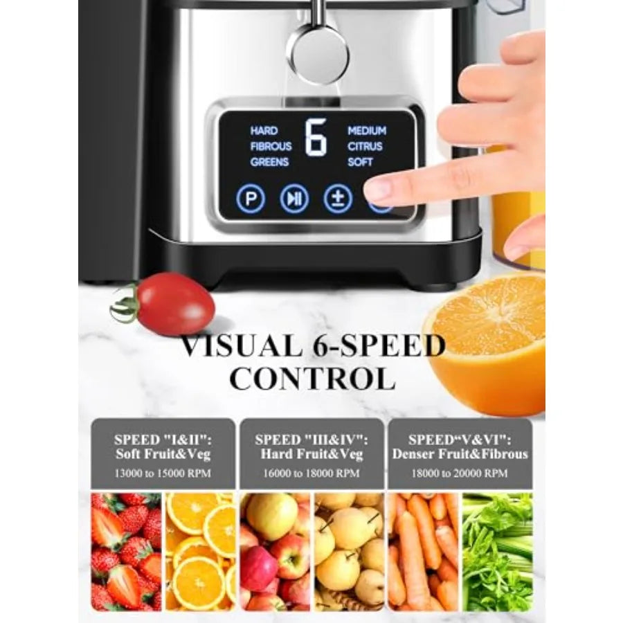 MDNG 1200W 6-Speed LCD Centrifugal Juicer For Vegetables