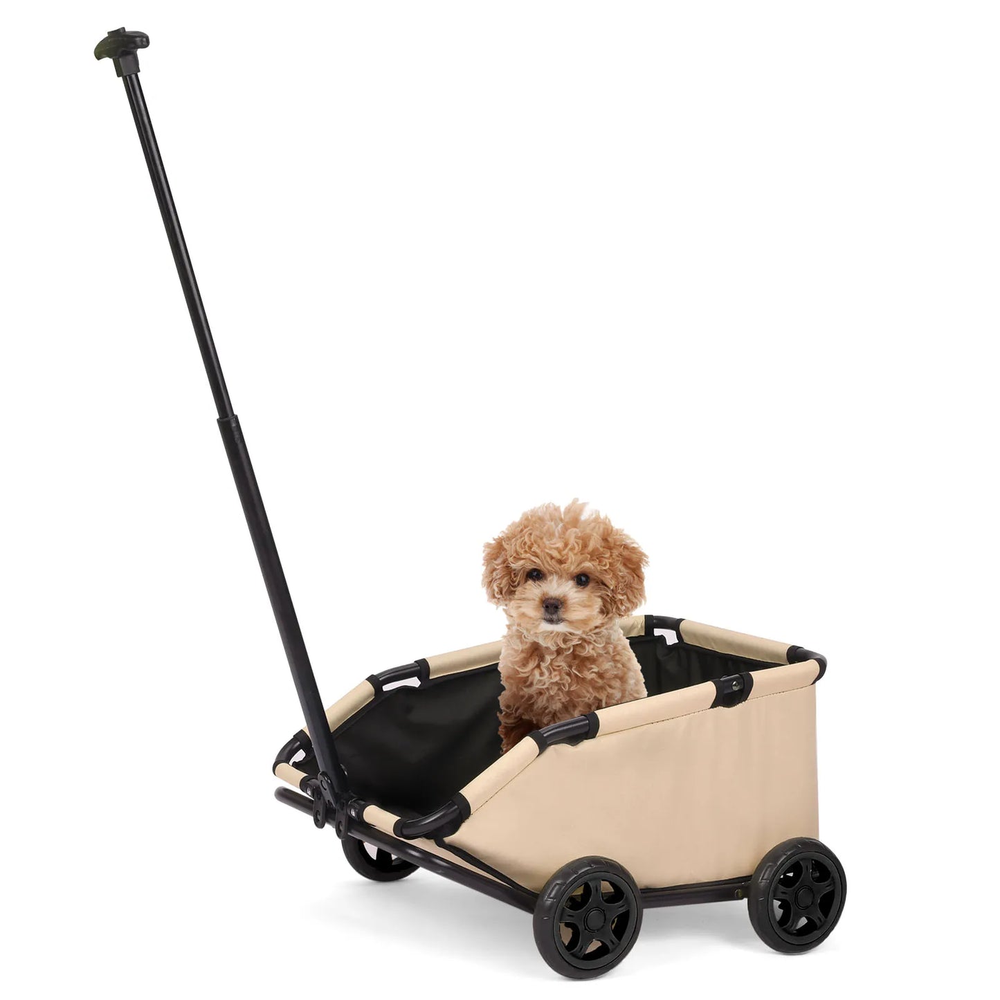 Folding Pet Stroller 4 Wheels Lightweight 360 Degree Rotation