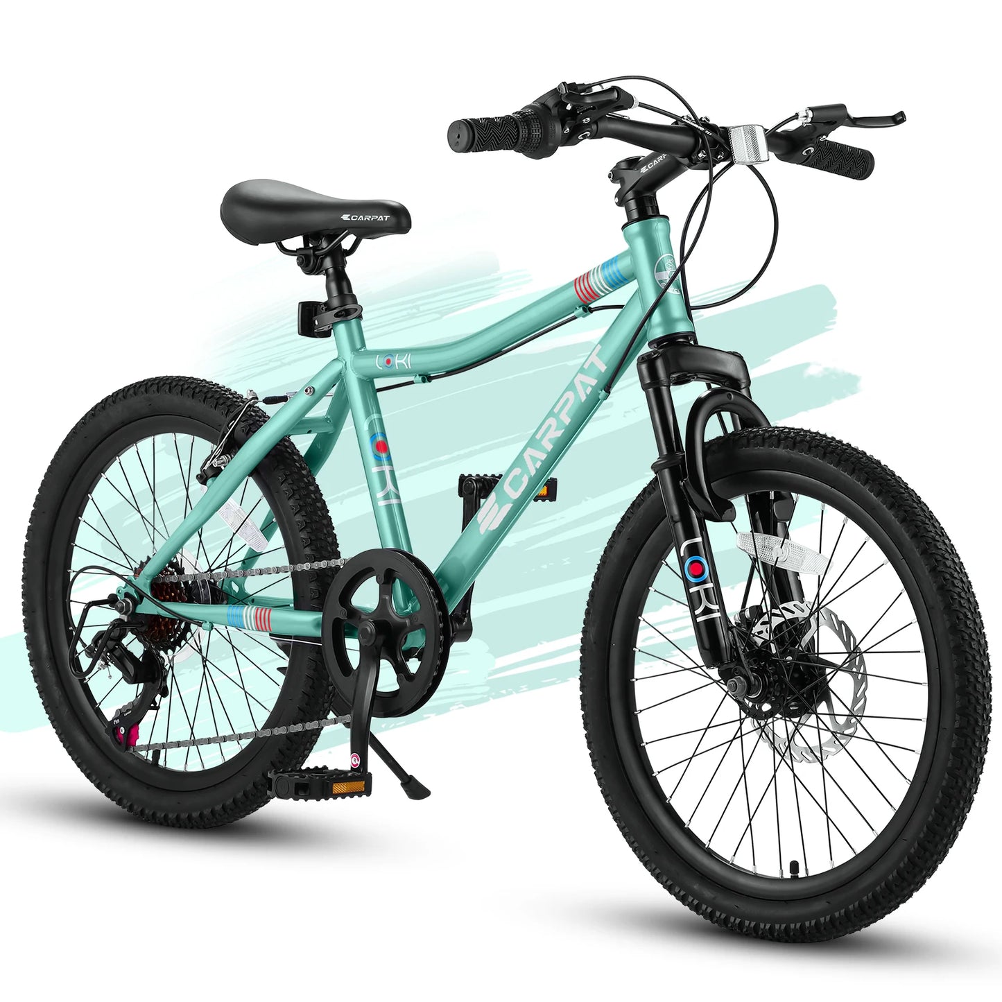 Ecarpat Kids Mountain Bike 7 Speed Front Suspension Disc Brake