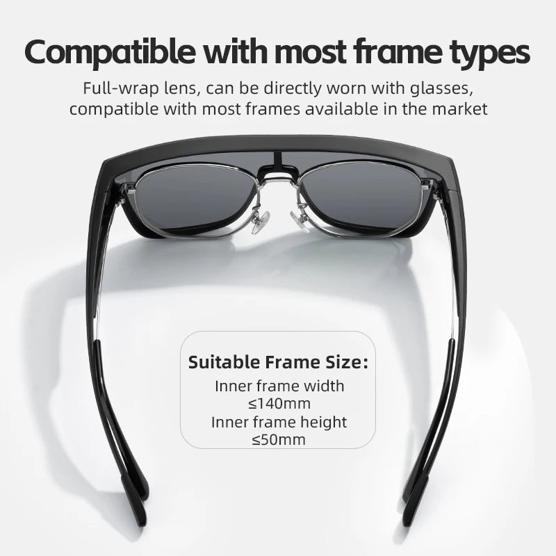 ROCKBROS Polarized Cycling Glasses UV400 Myopia Dual Wear