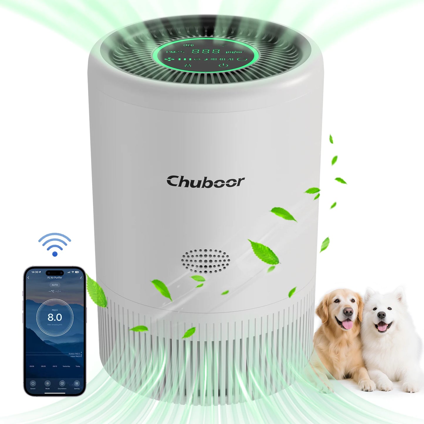 Chuboor Smart Air Purifier With App Control HEPA For Home