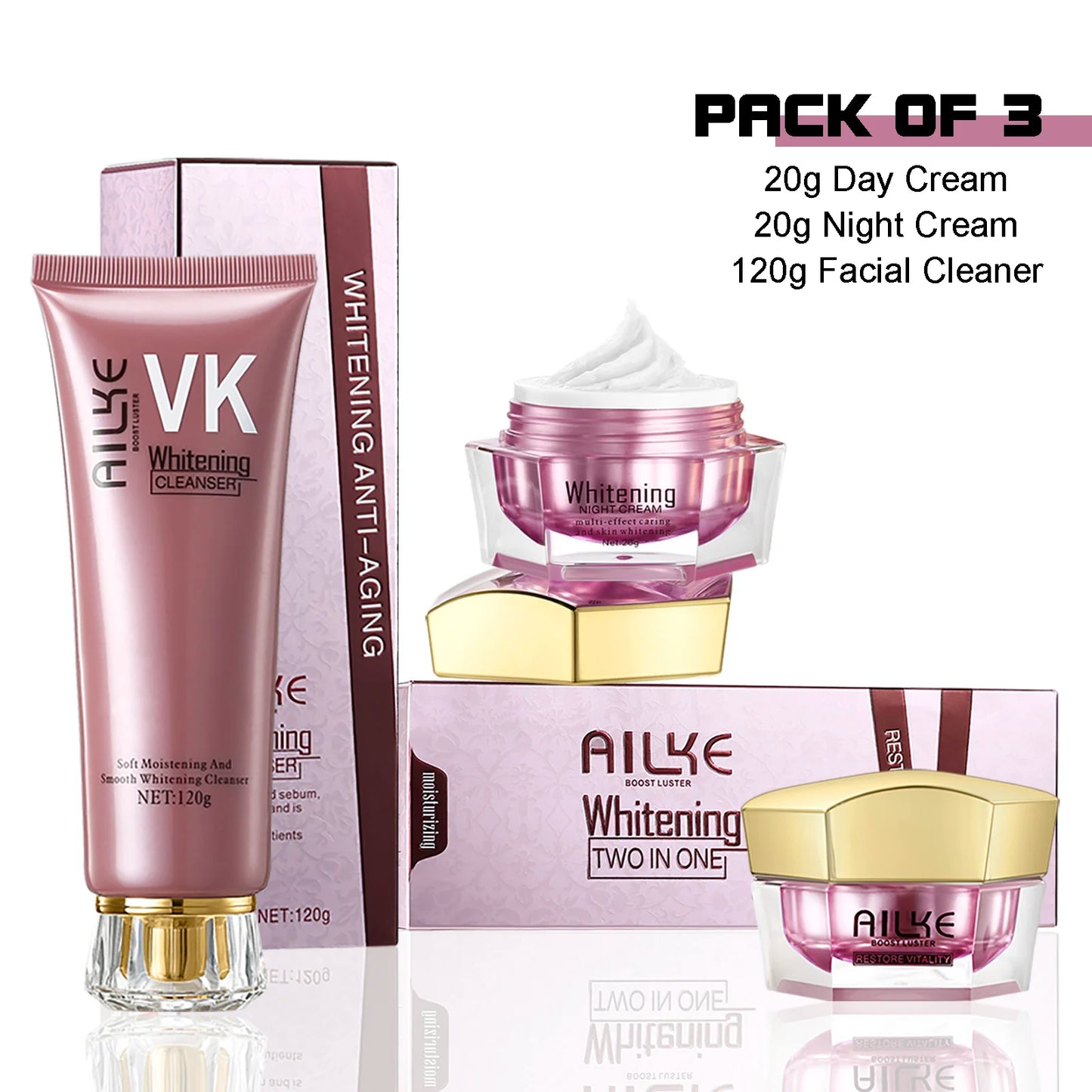 AILKE Hyaluronic Acid Face Cream Whitening Moisturizing Anti Aging Korean
