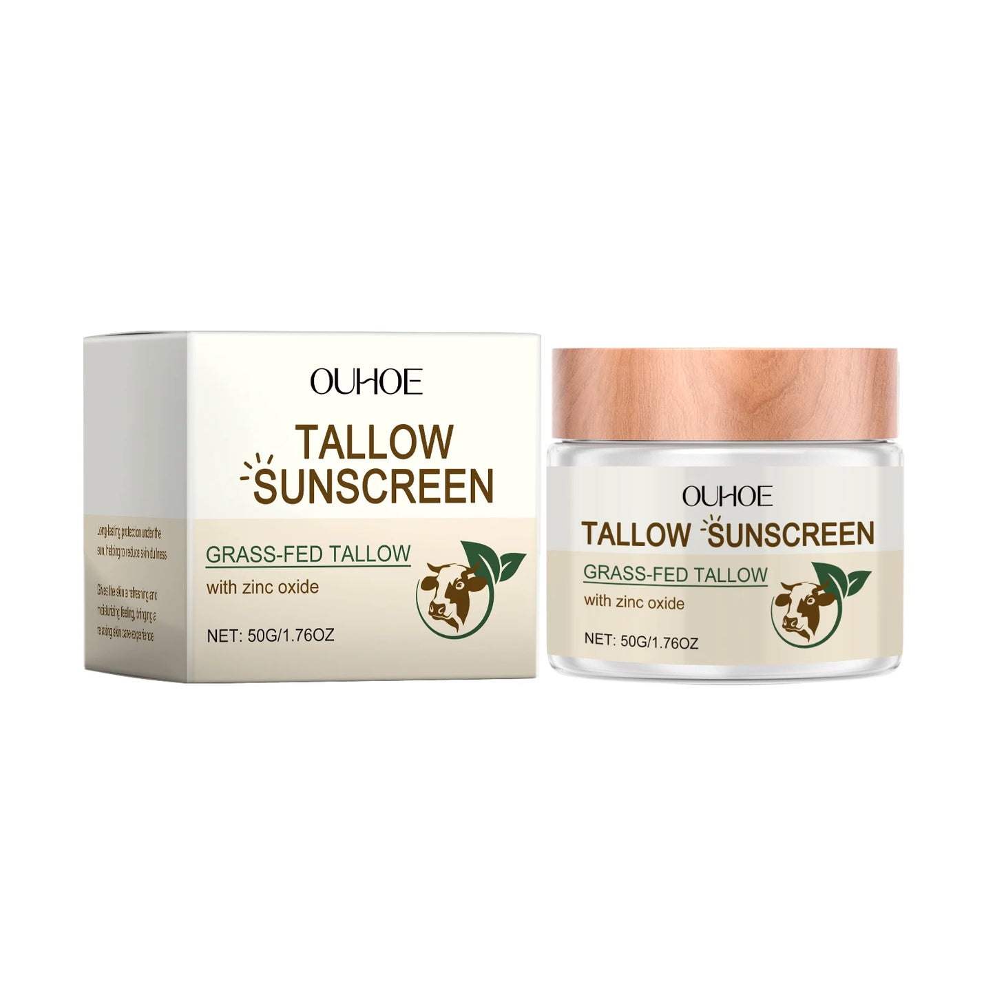 OUHOE Beef Tallow Sunscreen UV Protection Face Moisturizer