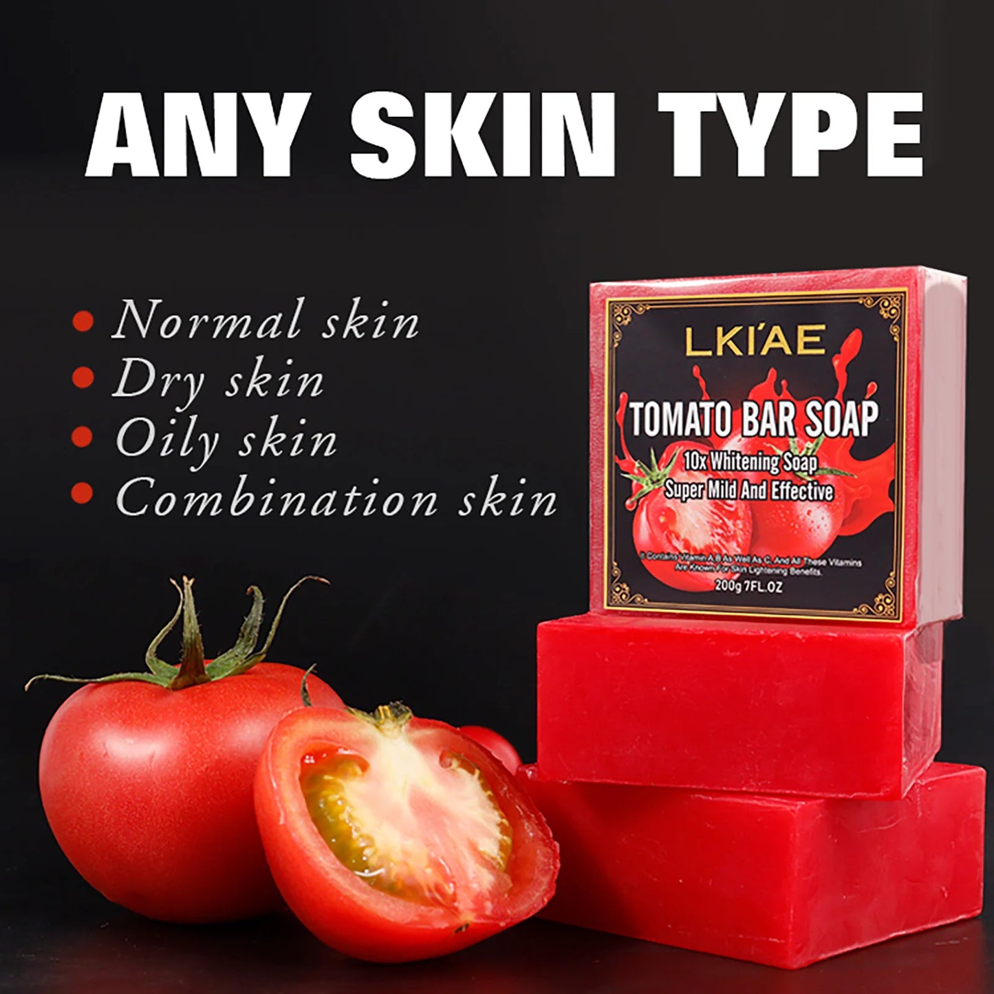 AILKE Tomato Fruit Scented Natural Bar Soap Whitening