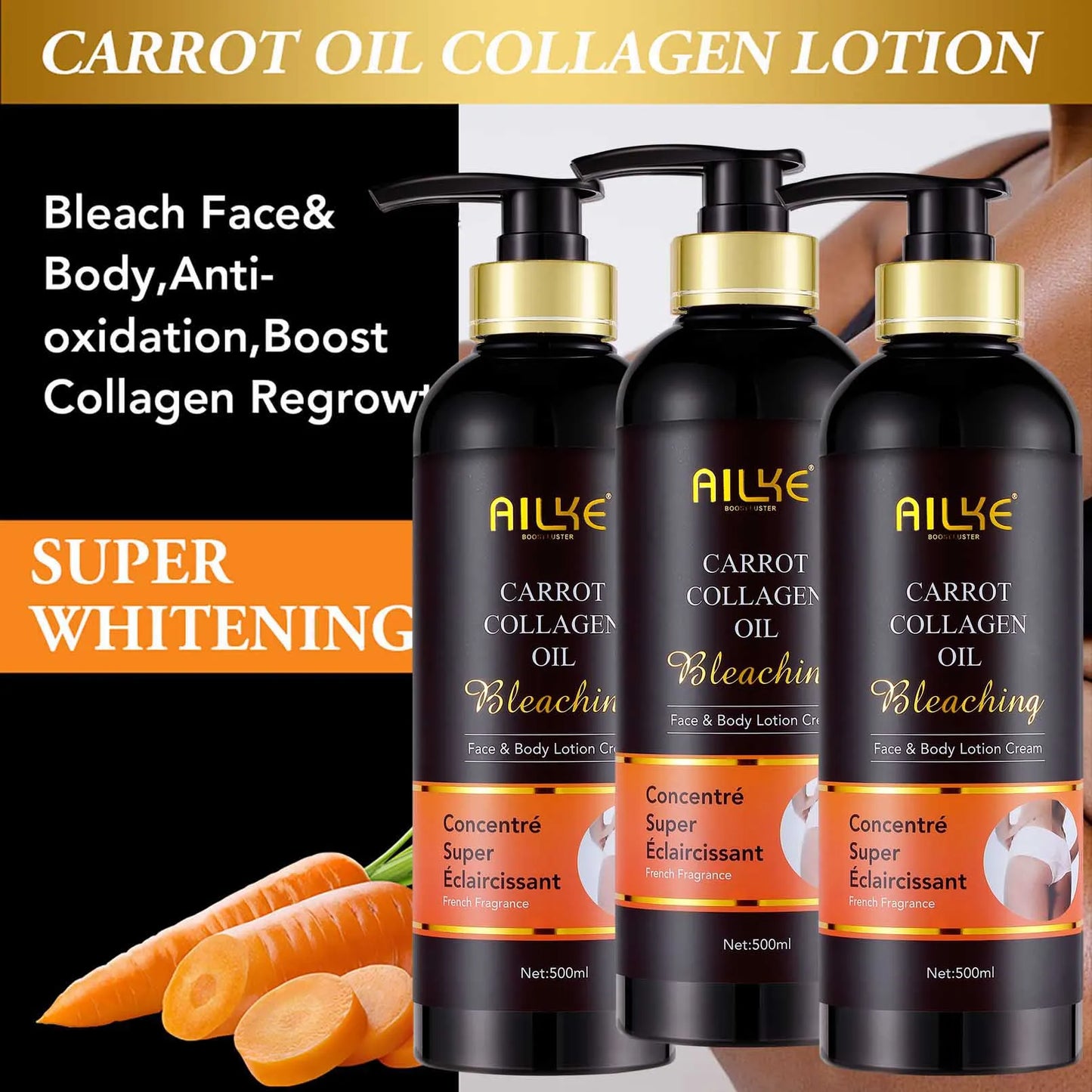 AILKE Collagen Skin Care Kit Whitening And Dark Spot Corrector