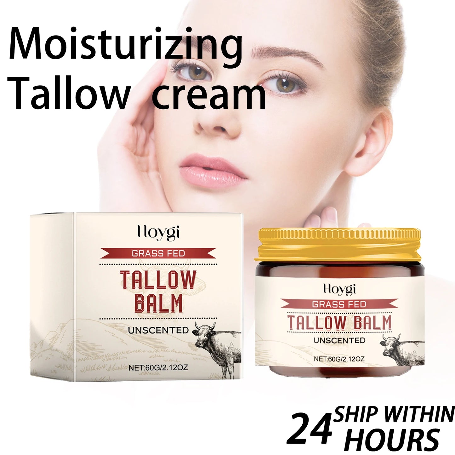 Hoygi Beef Tallow Winter Moisturizing Cream for Hydration Barrier Repair