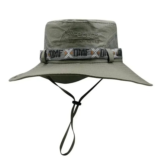 Outdoor UV Protection Wide Brim Bucket Hat for Hiking