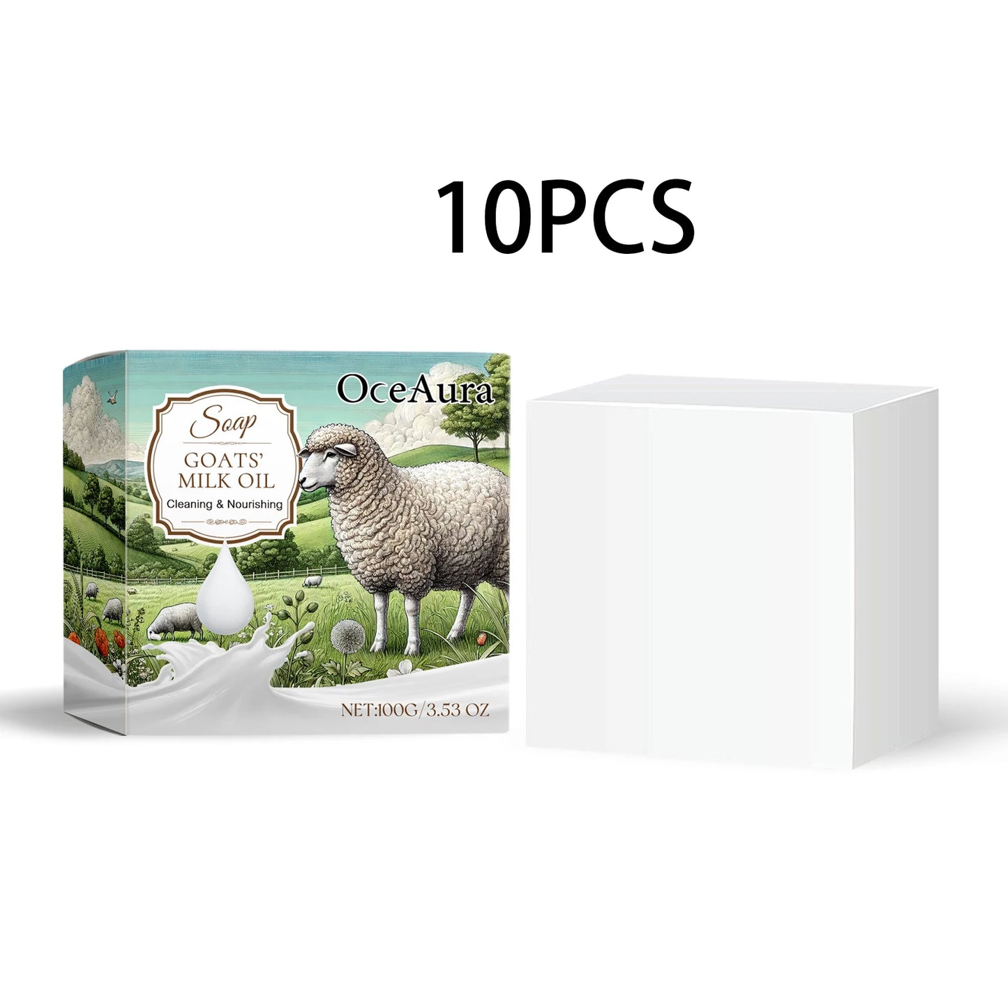 OceAura Natural Goats Milk Oil Soap For Hydration And Cleansing