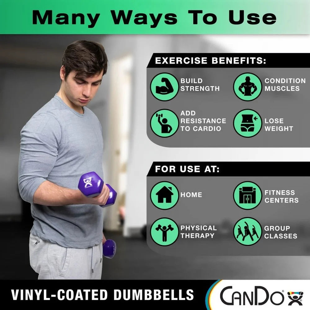 3 Pound Vinyl Dumbbell Pair