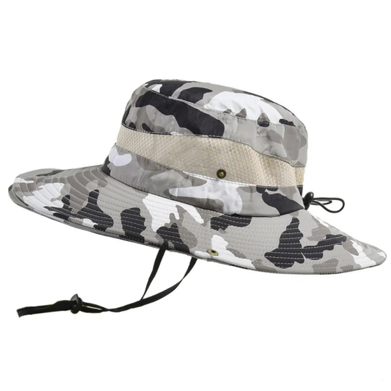 NONECN Men Bucket Hat Breathable Sun Protection Fisherman Hat