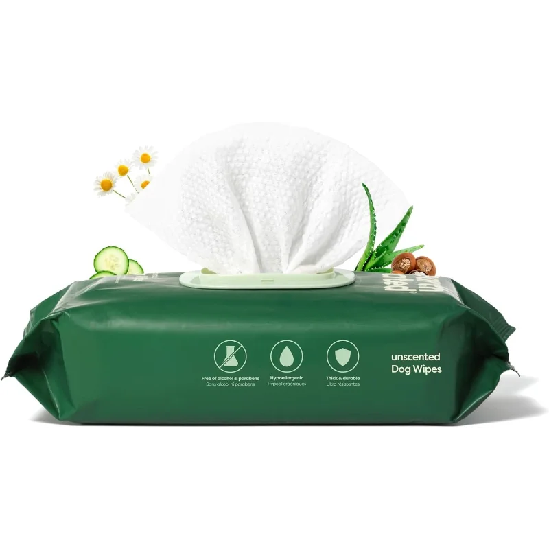 Pet Wipes Hypoallergenic Fragrance Free Cleansing for Dogs and Cats