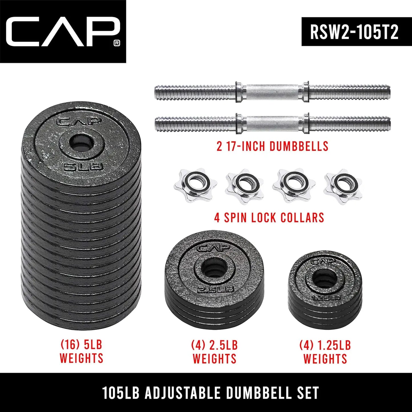 Adjustable Dumbbell Set With Multiple Weight Options For Home Gym