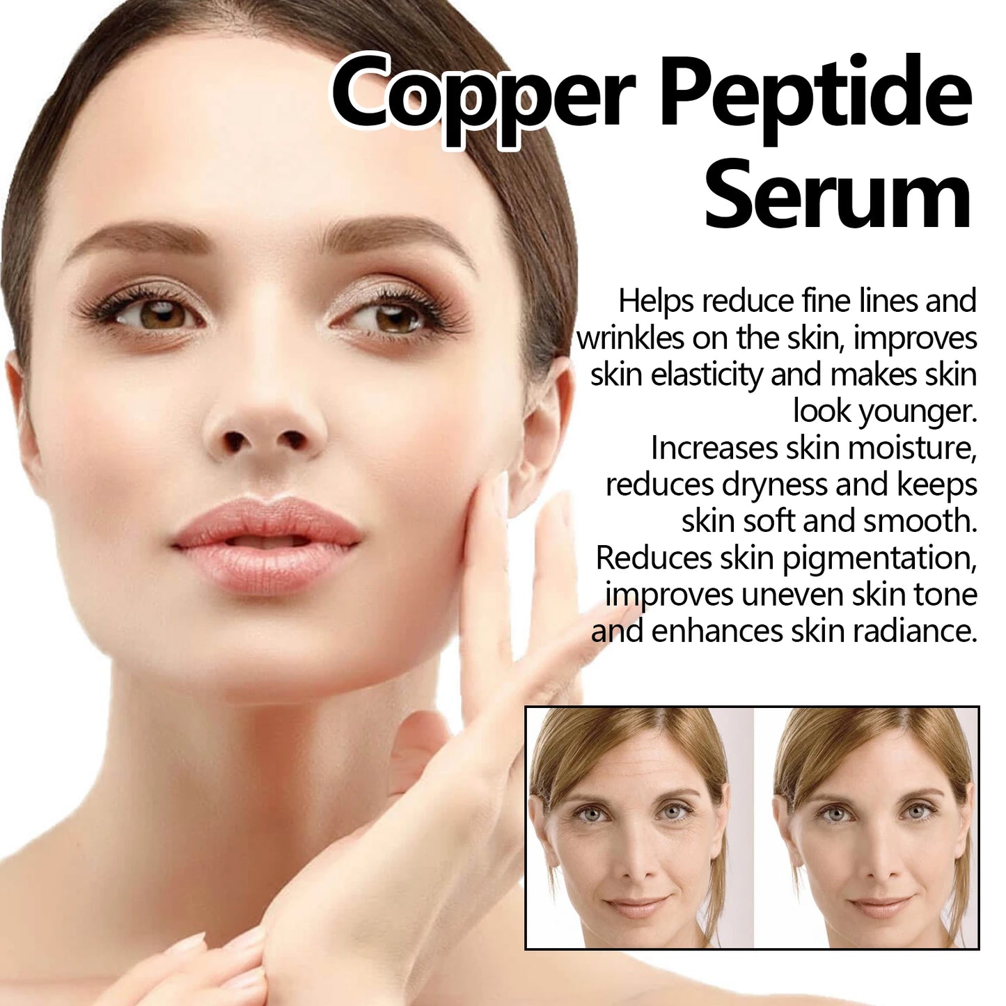Eelhoe Copper Peptide Facial Serum Anti Aging Moisturizing Firming