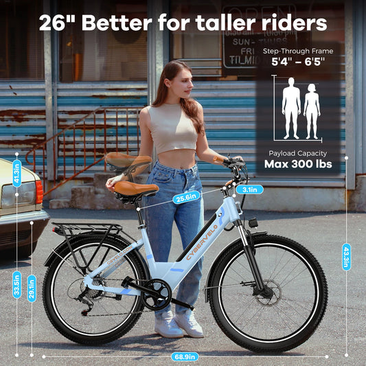 Cybervelo Urban Commute E Bike EK2 With Detachable Battery