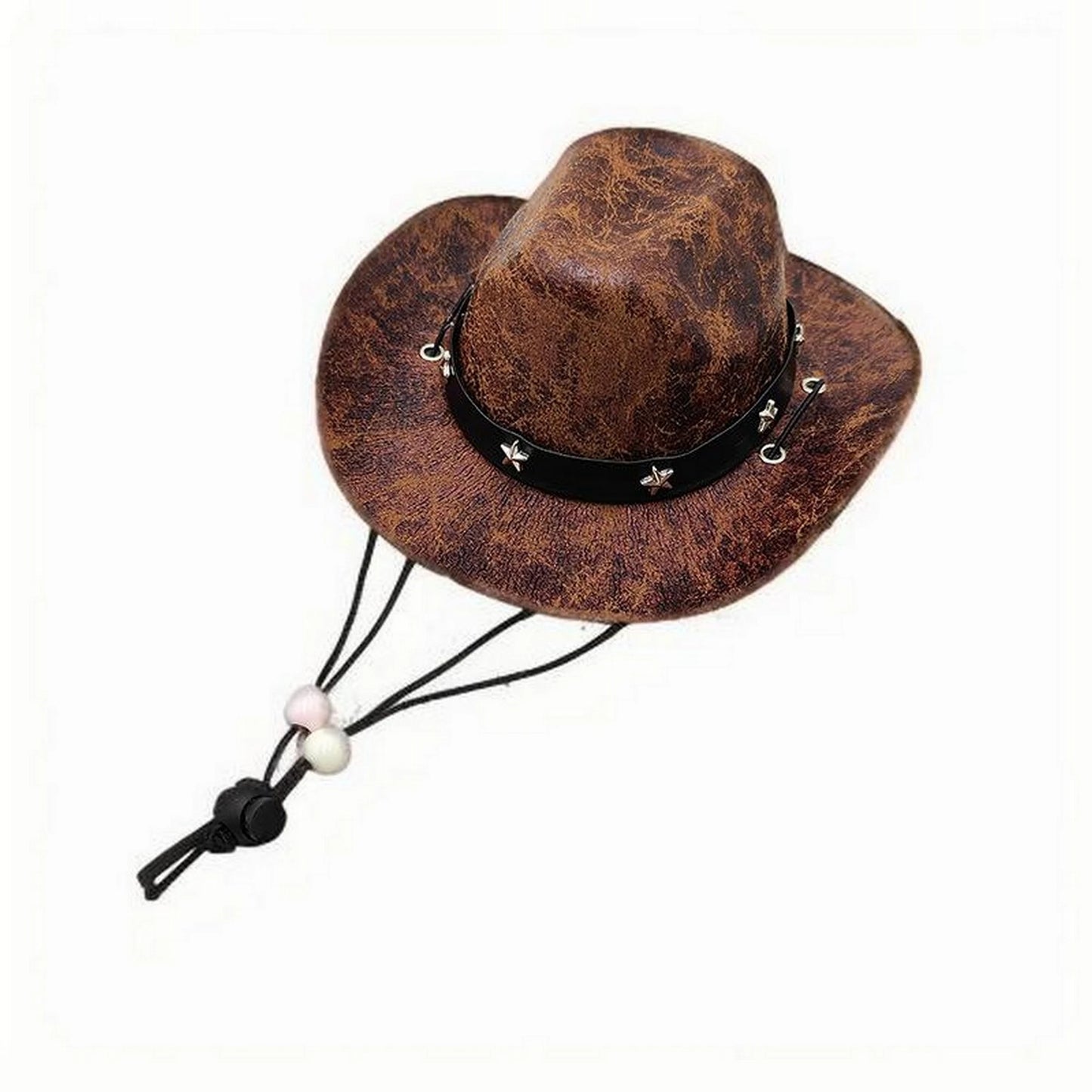 Pet Cowboy Hat With Bandana Set Adjustable Western Costume