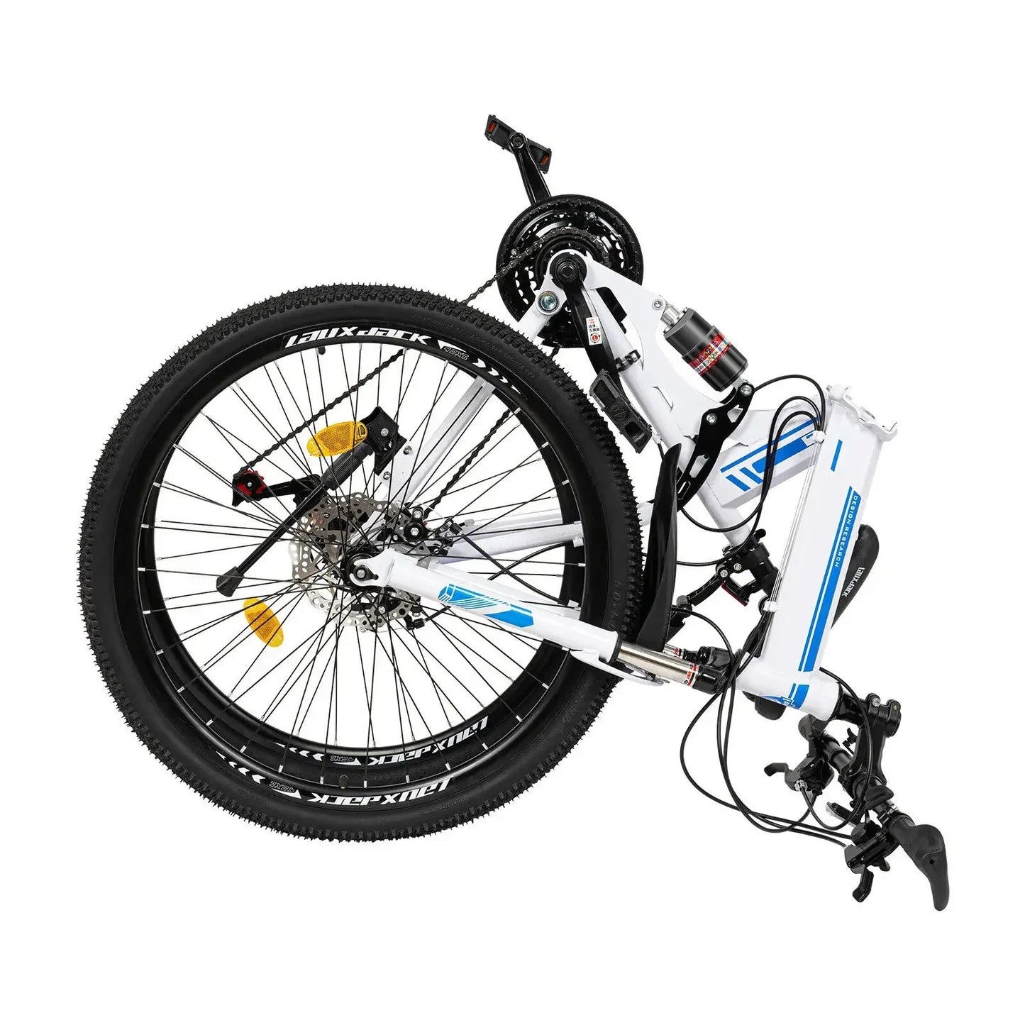Folding Mountain Bike 21 Speed Dual Disc Brakes Mens MTB