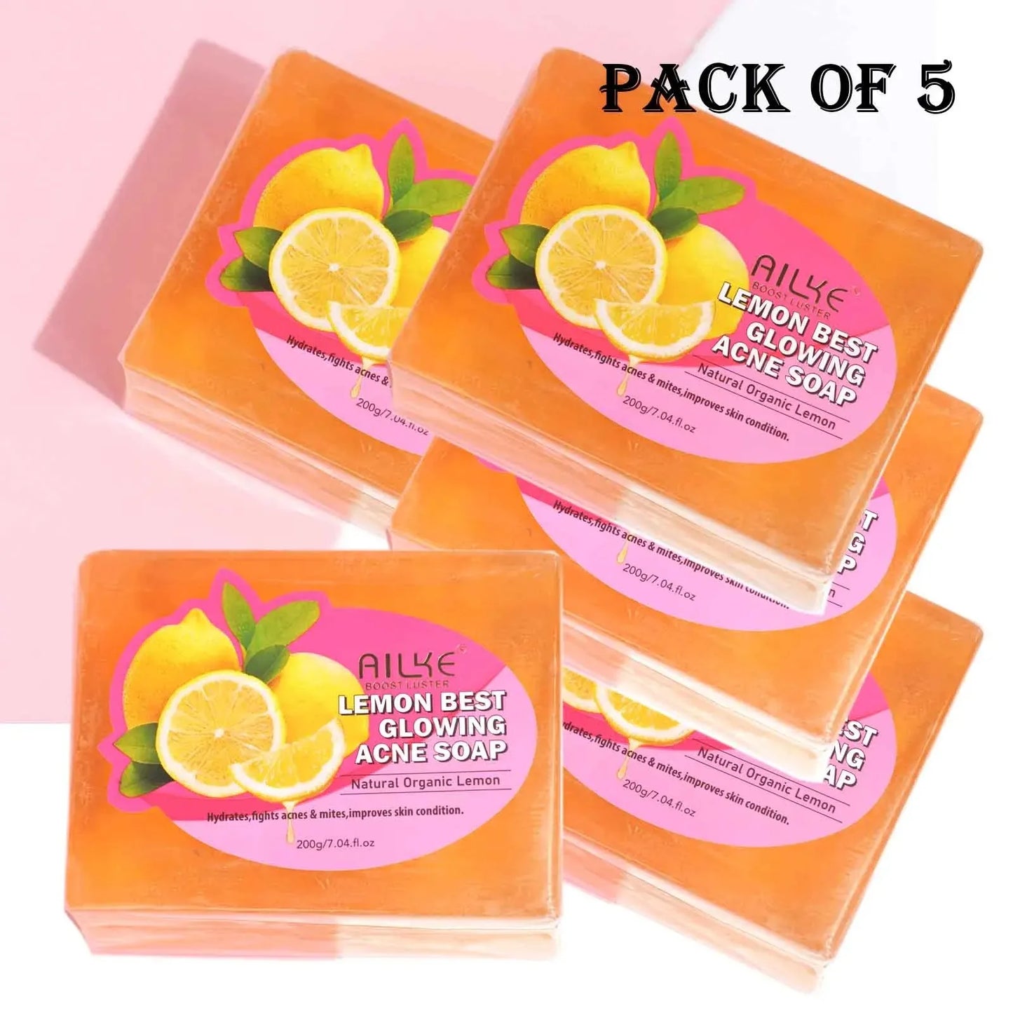 AILKE Natural Lemon Whitening Soap Bar Brightening Cleanser For Face