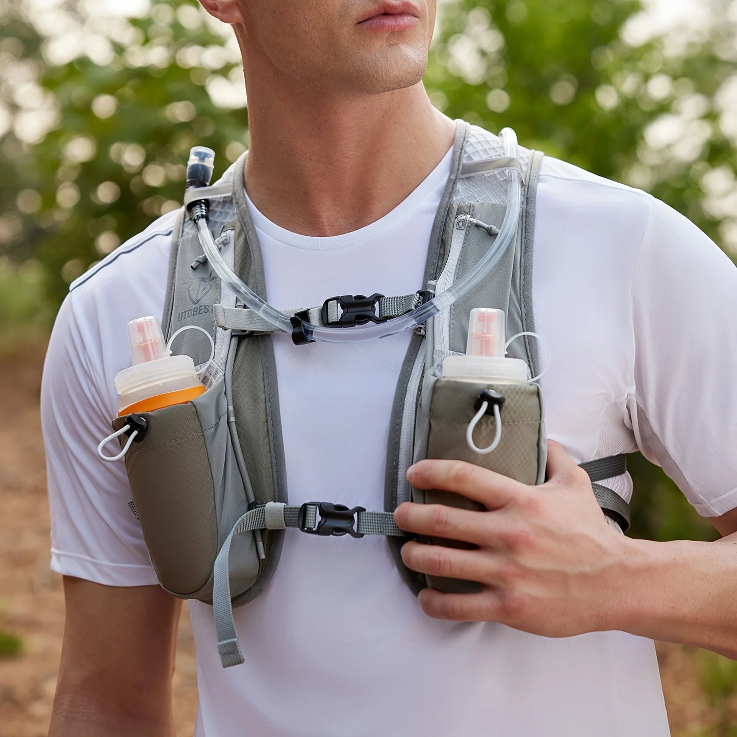 UTOBEST Hydration Running Vest With Reservoir Ultralight Multi Pocket Outdoors