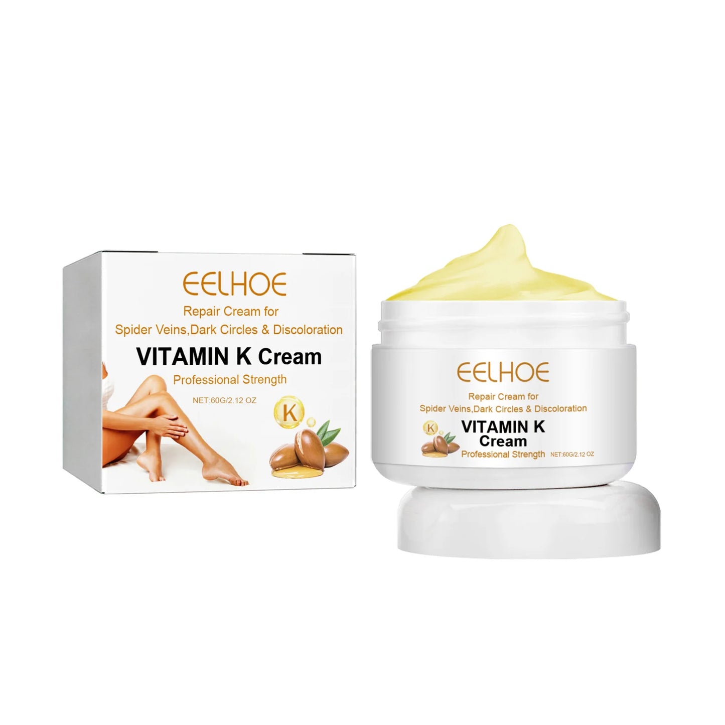 Eelhoe Vitamin K Cream for Varicose Veins and Leg Swelling