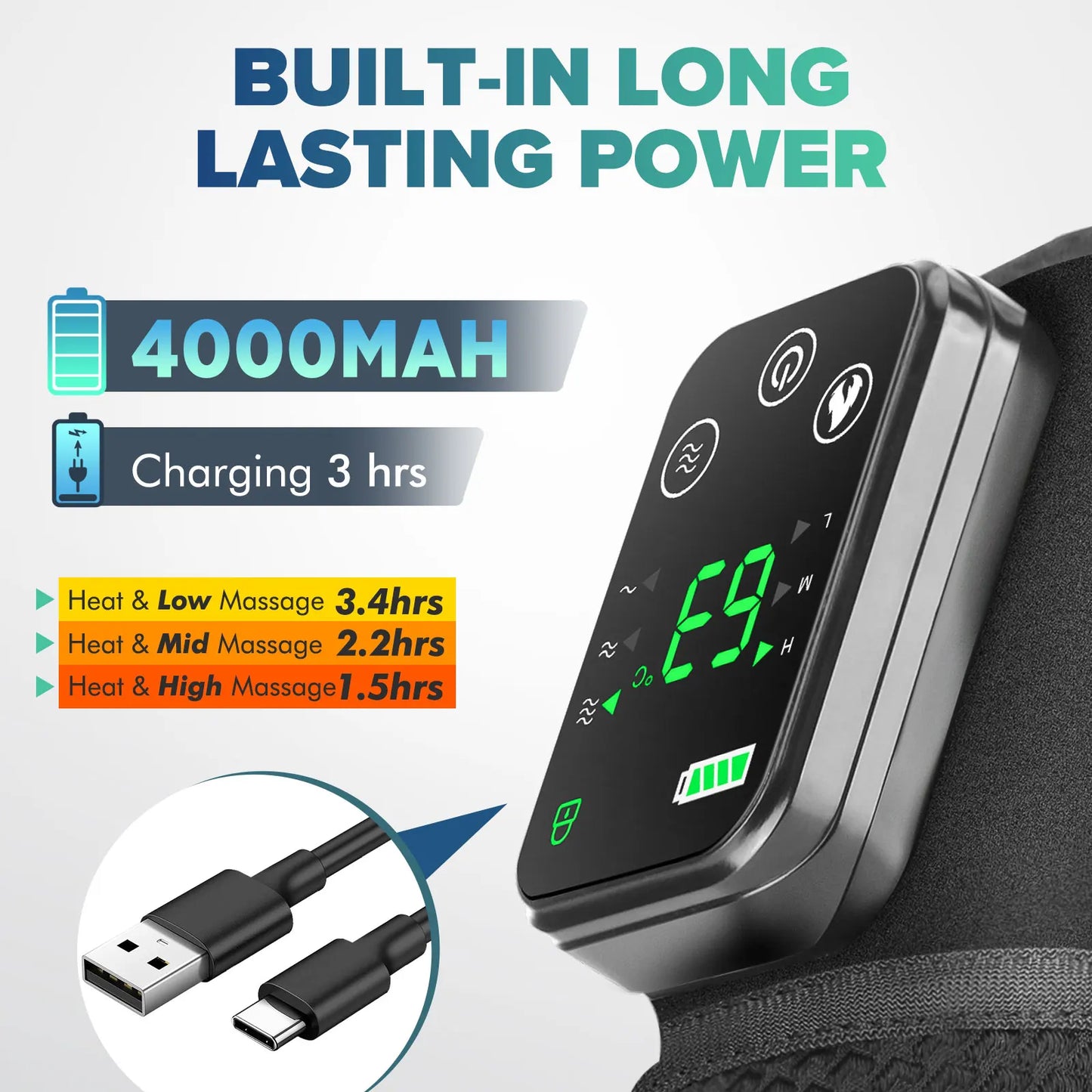 Electric Heating Knee Protection Massage Neck Shoulder Vibration Device