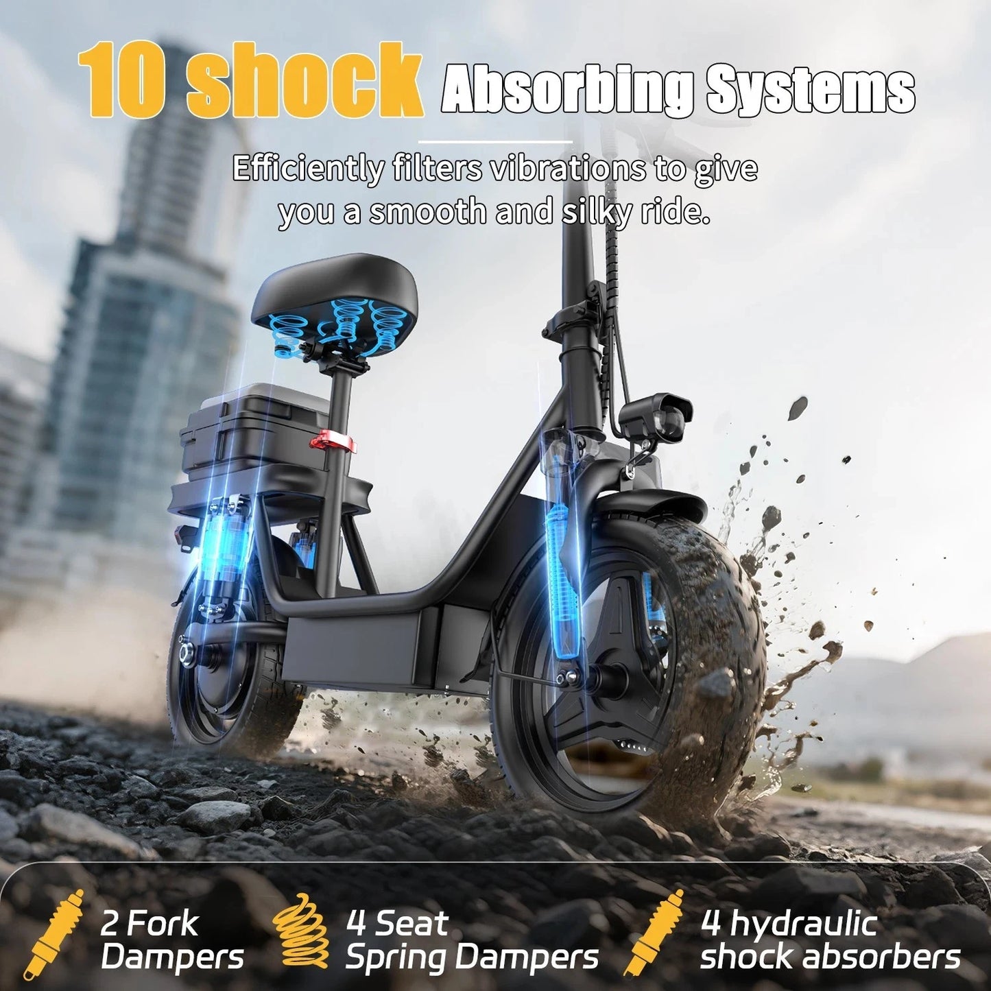 UPlee GQ8 Folding Electric Bike For Adults 250W Motor
