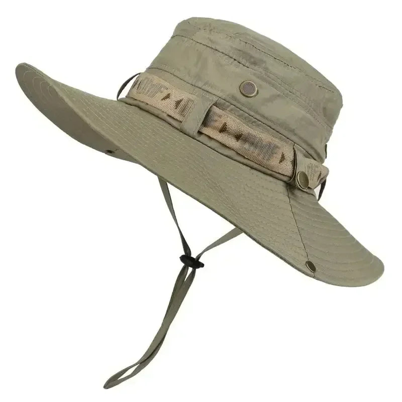 Outdoor UV Protection Wide Brim Bucket Hat for Hiking