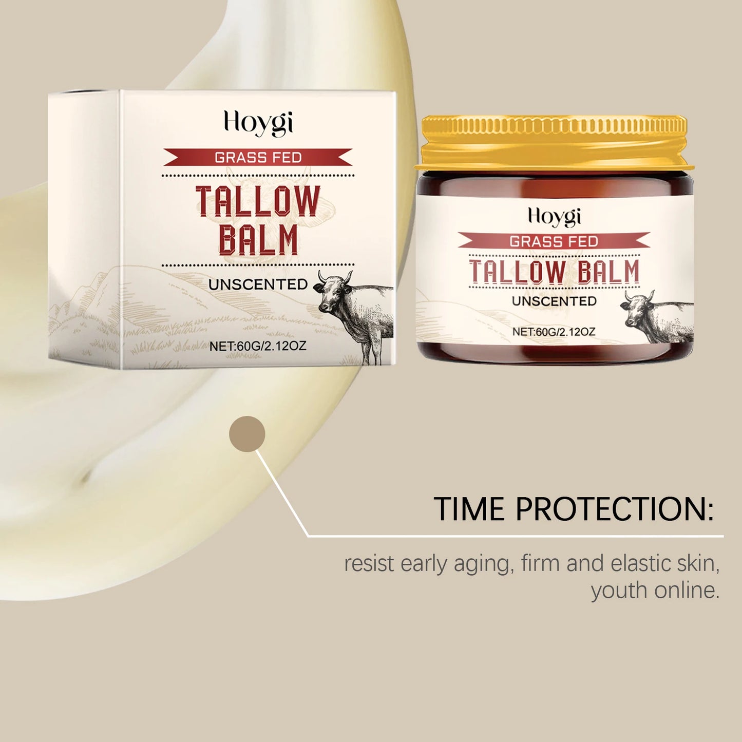Hoygi Beef Tallow Winter Moisturizing Cream for Hydration Barrier Repair