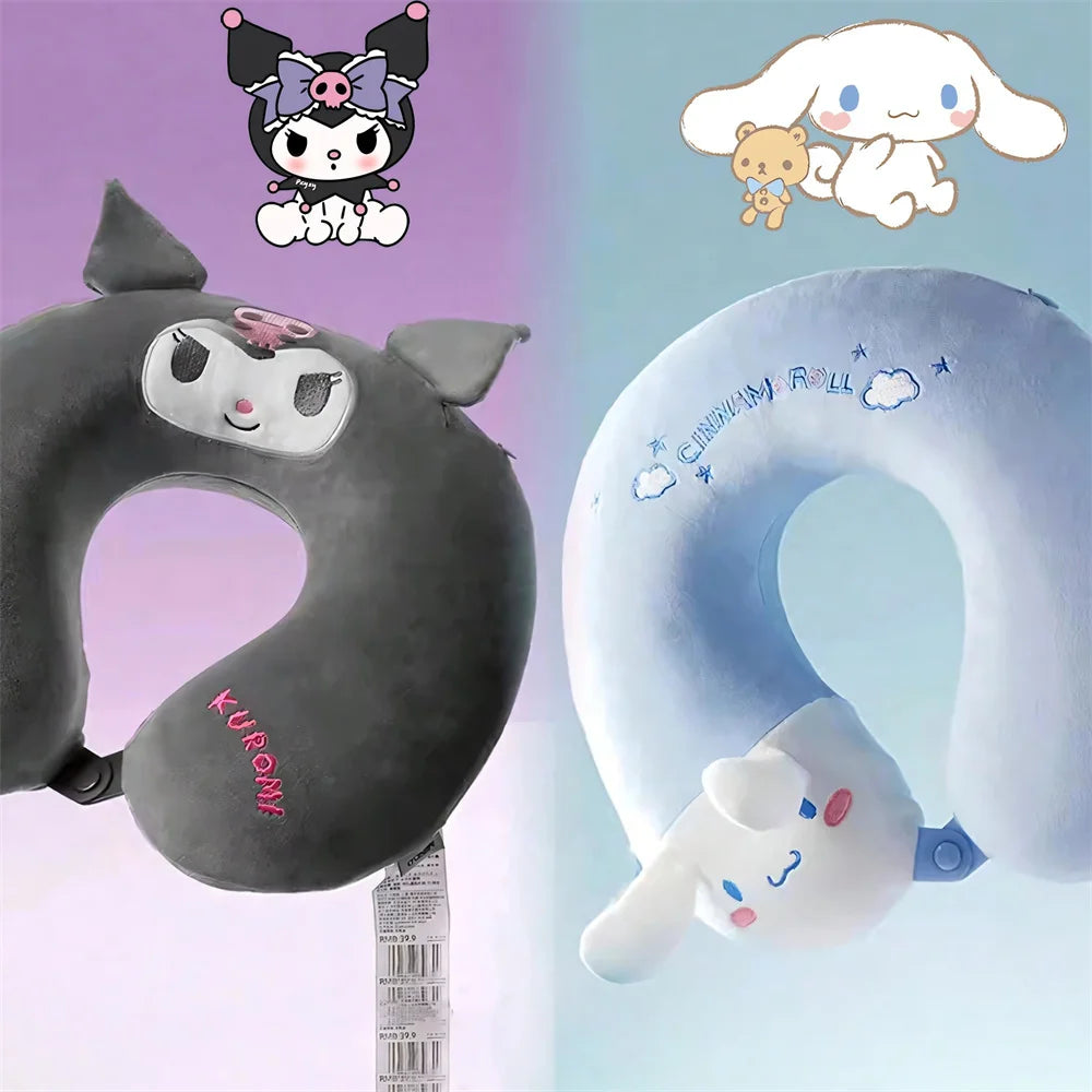 MINISOCN Sanrio U Shaped Memory Cotton Neck Pillow for Adults