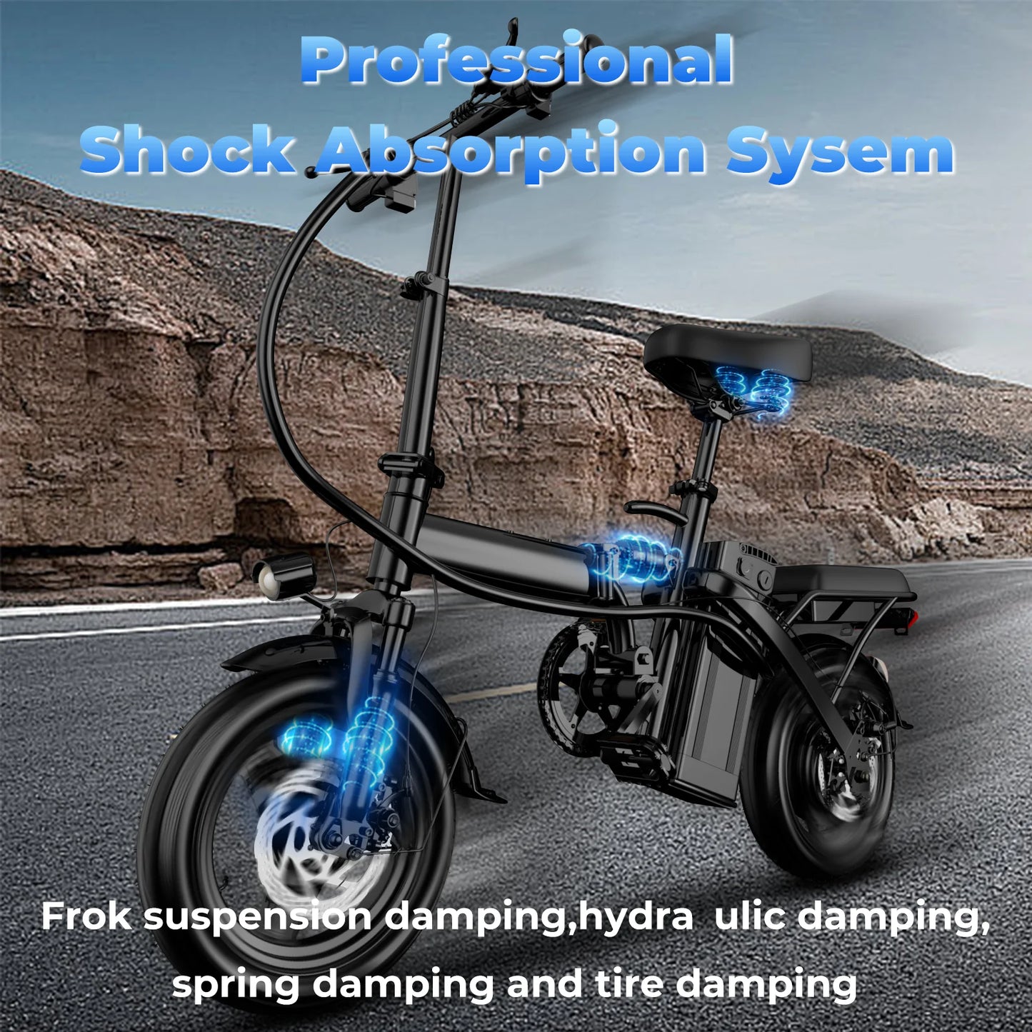 LELEKUAI 500W Folding Electric Bike With 48V Removable Battery