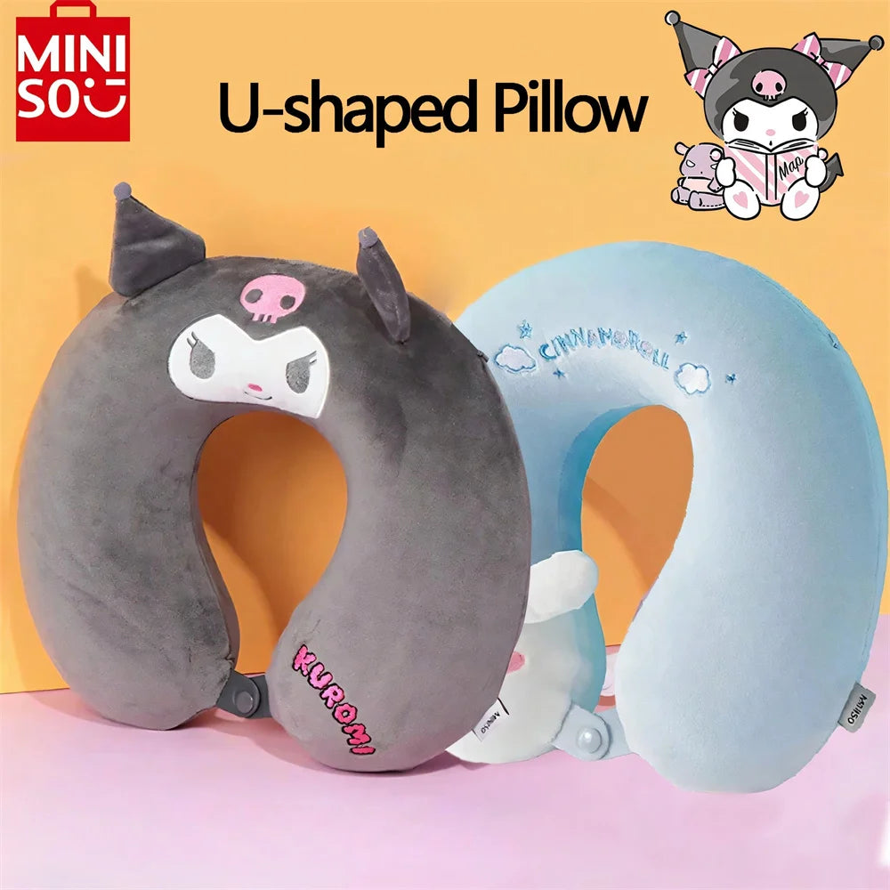 MINISOCN Sanrio U Shaped Memory Cotton Neck Pillow for Adults