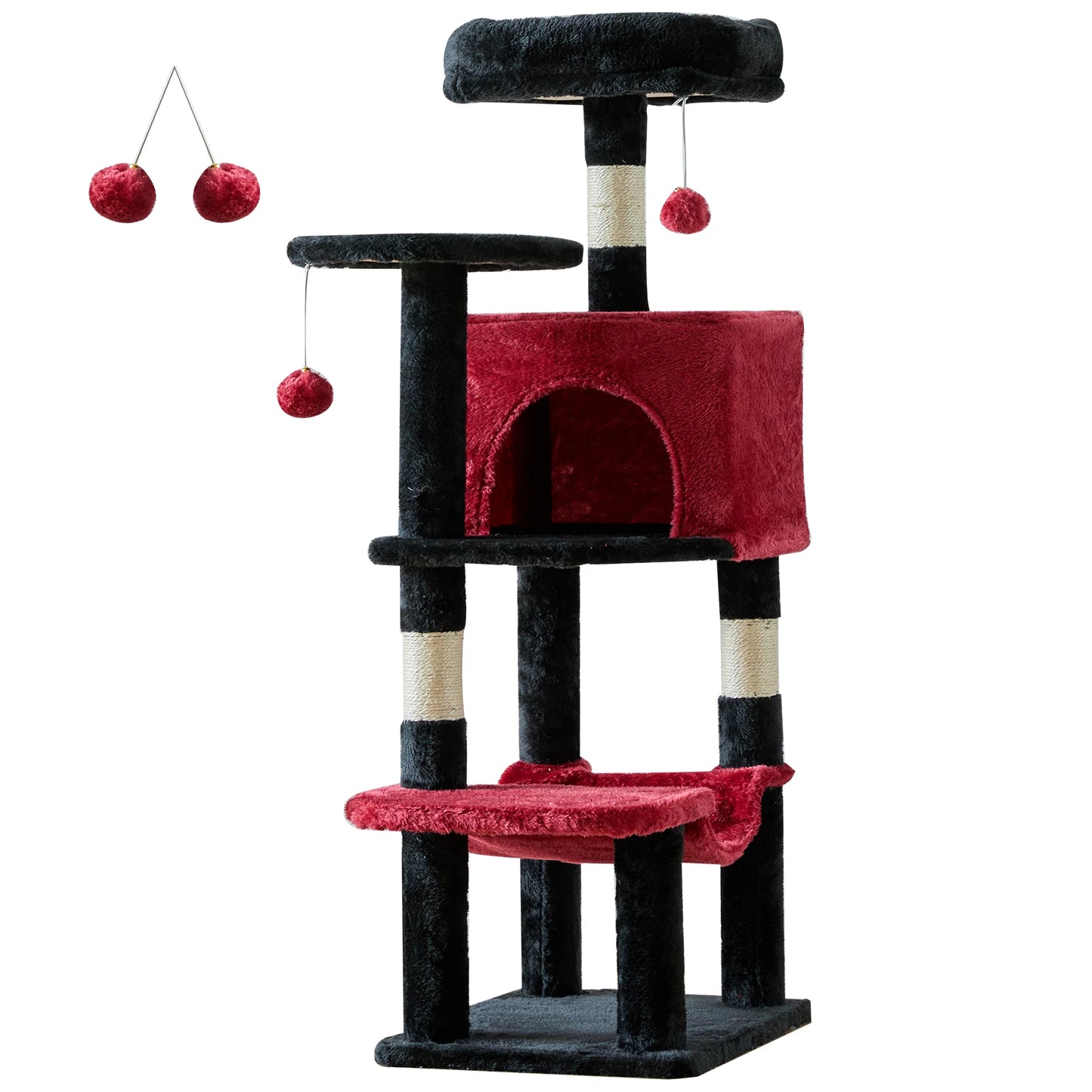 JHK Cat Tree Multi Cat Climbing Tower Natural Sisal Posts