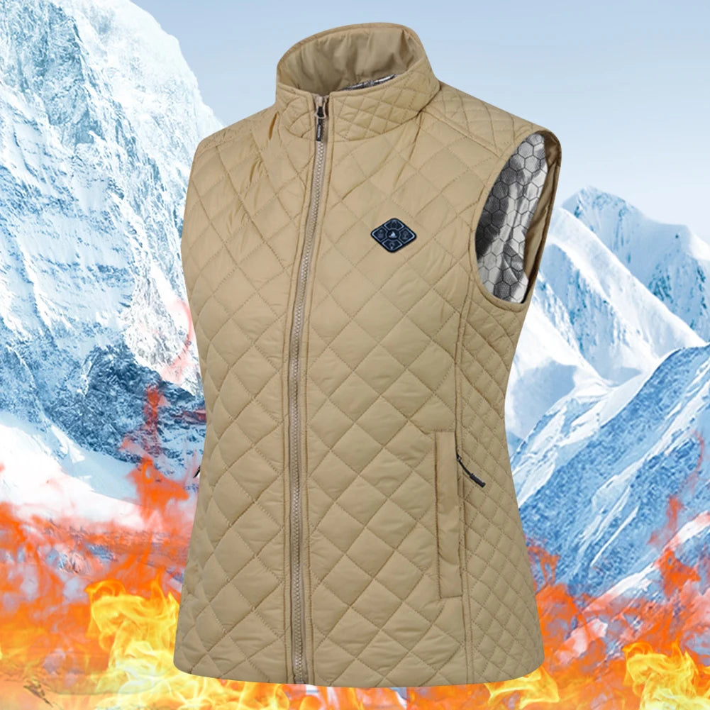 NONECN 21 Zone USB Heated Vest Cotton Jacket For Women