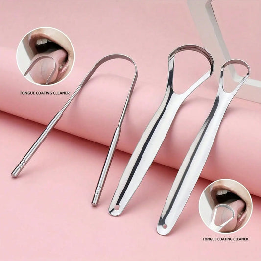 YJYIBEI Non-Slip Tongue Scraper Stainless Steel Portable Case