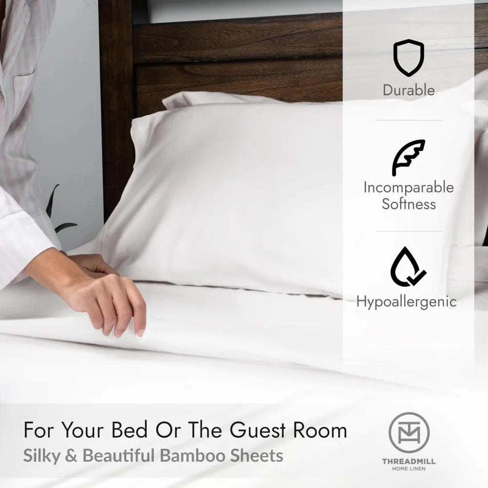 Bamboo Sheet Set 4 Piece Silky Soft Breathable Cooling